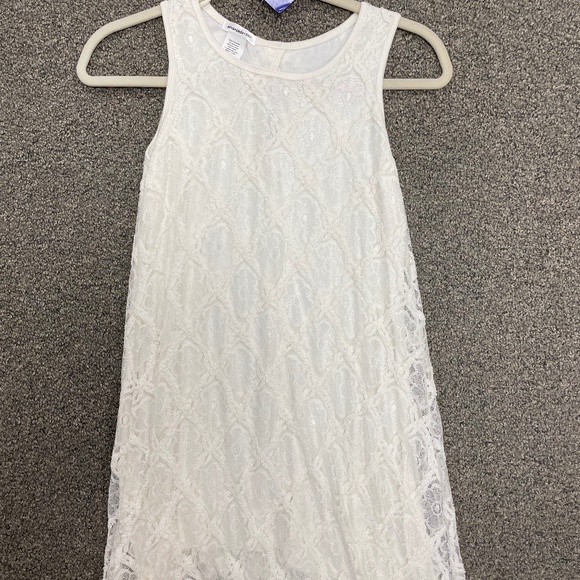 NWT Area Code 407 White Lace Girls Trapeze Dress - Picture 1 of 5